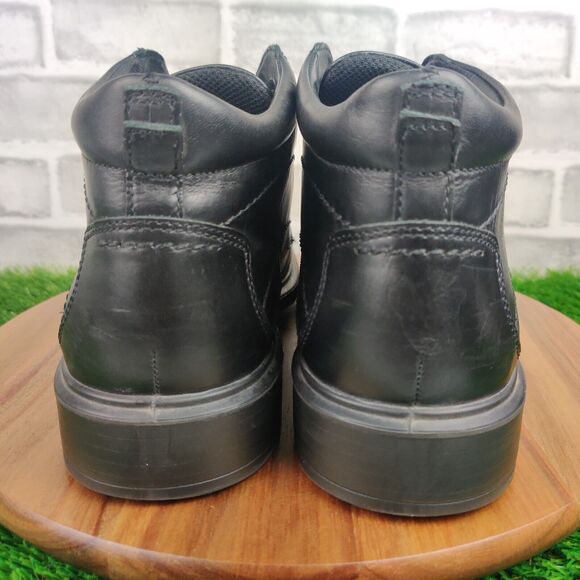 Ecco Gore Tex Black Leather Chukka Ankle Boots Berlin Mens Size EU 44/US 10-10.5 main image 5